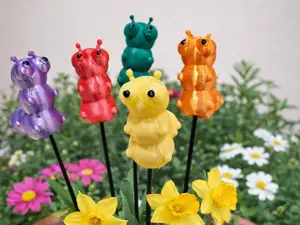Raupen-Blumenstecker – für Blumentopf & Garten
