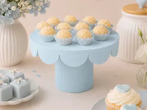 Scallop Cake Stand 24cm Removable Base