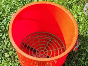 Grit guard for car wash bucket