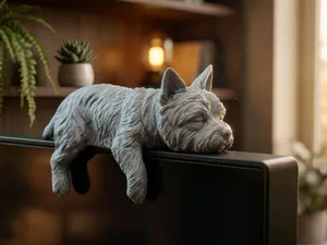 Sleeping Yorkie Monitor Topper