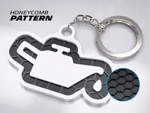 Engine Oil Dashboard Icon Keychain