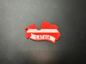 Latvia Keychain