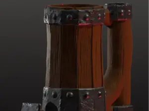 Wooden Tankard Dice Tower & Can Holder