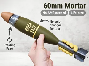 60mm Mortar | Life-size | No AMS Needed
