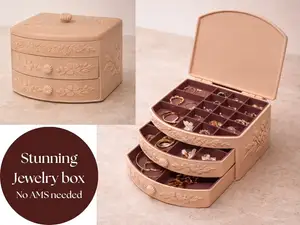Elegant jewelry box with removable inserts -No AMS