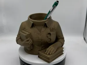 Teacher Desk Pen Holder (Female Edition)
