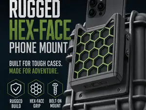 Hex‑Face Phone Mount for Pelican & Apache Speakers