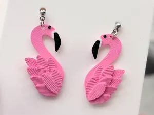 flamingo earrings