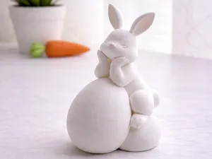 Osterhase auf Osterei | Osterdeko | 1,5h Druck
