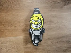 Mischievous Sparkplug LED Lightbox Sign