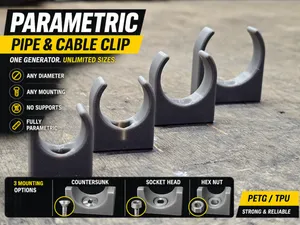 Ultimate Parametric Pipe & Cable Clip