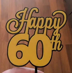 Happy 60th Cake Topper