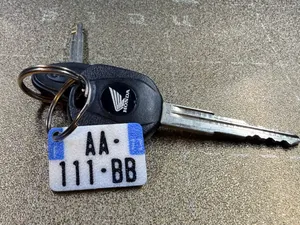Porte clefs Plaque immatriculation moto FRANCE