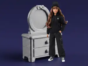 Mini Vanity Table with Mirror for Dollhouse