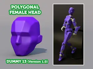 POLYGONAL FEMALE HEAD - Dummy 13 Version 1