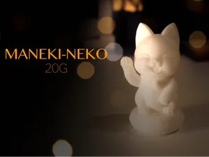 Detaillierte Maneki-Neko-Figur –Kawaii Glückskatze