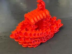 benchy made of little benchy"s