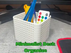 Minimalist Desk Organizer – Perforated Storage Box