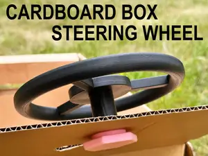 Cardboard Box Steering Wheel