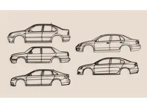VW Jetta Models 2D wall art decor