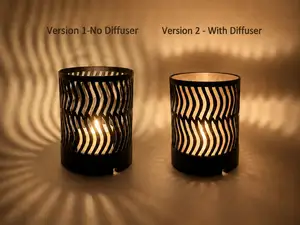 Wave Glow Tealight & LED Lamp – With Diffuser