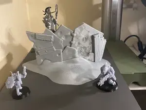 Wasteland Scrap Barricade with Platform