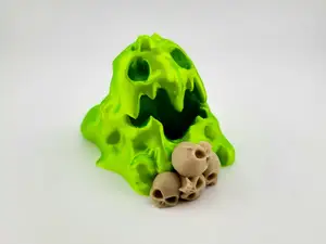 kawaii cute slime and skull