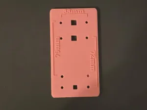 Template for mounting door handles 72 mm 79 mm