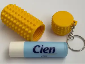 Little Ouchie, chapstick, pill bottle keychain