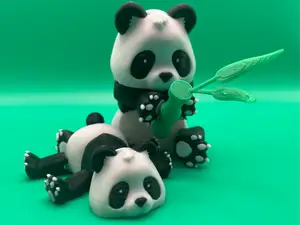 Articulated Flexi Panda and Brown Bear Pals