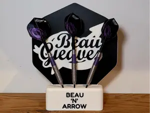Beau Greaves dart display stand