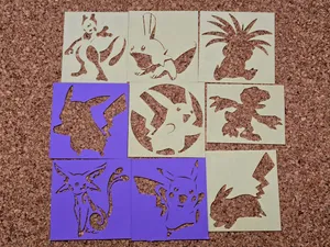 Pokemon Stencil Pack 2 Coloring Drawing