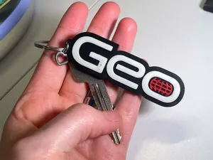 Geo Logo Keychain
