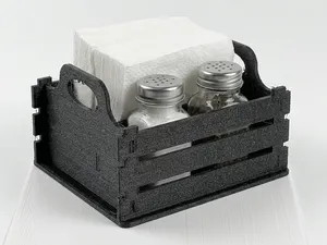 Napkin Holder with Salt and Pepper Shakers Caddy