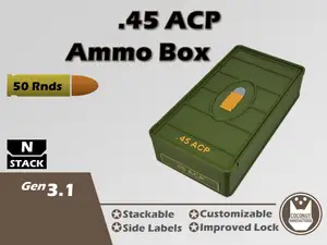 Ammo Storage Box 45 ACP 50 Rounds