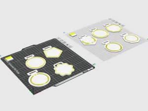 Set de 9 Medallas en Diferentes Formas