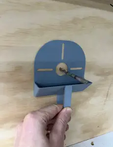 Drill dust collector with handle and guide lines
