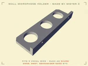 Vocal Microphone Wall Holder (3 mics)