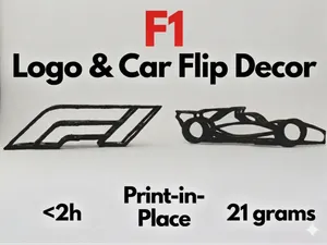 F1 Logo & Car Flip Decor