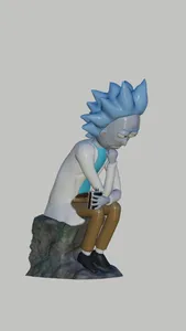 Rick The Thinker - Rick and Morty
