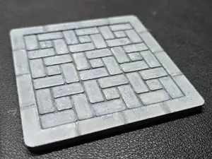 Square floor tile figure diorama