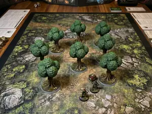 DnD round Tree miniature terrain