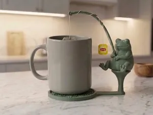 Fishing Frog Teabag Holder