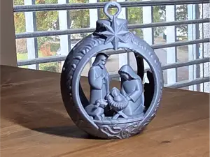 Holy Family Nativity Star Bauble Ornament