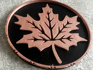 coaster with leaf