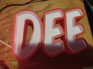 Namenslampe Lightbox Dee Letters