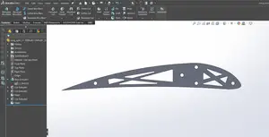 RC WING CROSS SECTION - 3MM CARBON TUBES