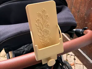 Stylish Stroller Phone Holder – Floral Edition