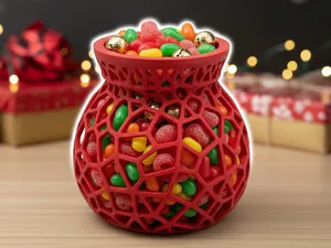 Santa's Voronoi Gift Sack (Christmas Candy Bowl)