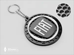 Fiat logo keychain